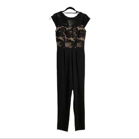 SOIEBLU Lace detail jumpsuit in black small EUC - Picture 1 of 5